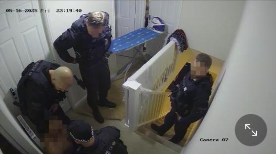 Horror moment shirtless ‘intruder’ is arrested after ‘breaking into woman’s house & chasing her with knife & scissors’