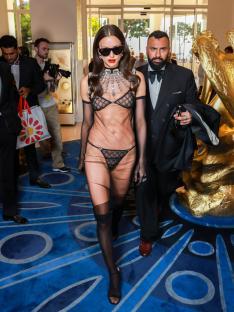 Irina Shayk at the Hotel Martinez during the Cannes Film Festival.