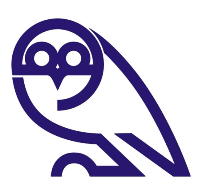 Illustration of the OVO (October's Very Own) owl logo in purple.