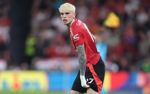 Alejandro Garnacho of Manchester United during a soccer match.