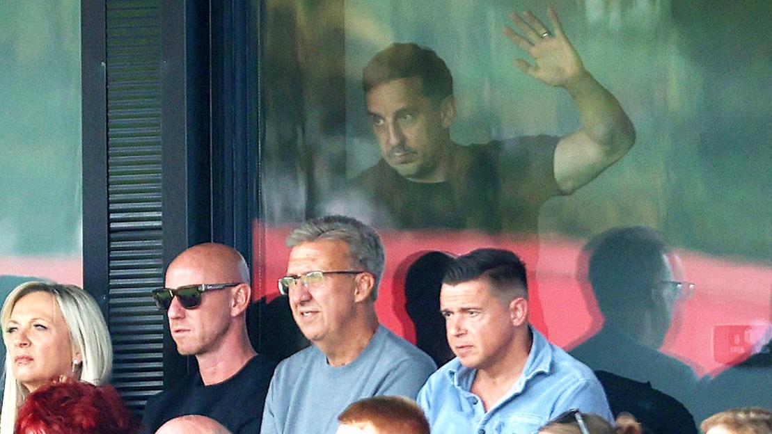 Gary Neville brutally trolled after watching his Salford side spanked 3-1 in opening game of season