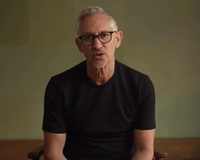 Screengrab of Gary Lineker announcing his departure from the BBC.