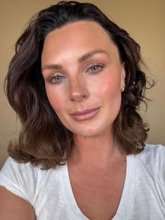 Portrait of makeup artist Nicola Chapman.
