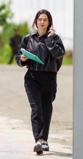 Mariam Kublashvili, lawyer, leaving a women's prison.