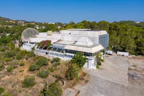 Aerial view of Privilege nightclub in Ibiza under renovation.