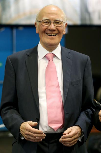 Menzies Campbell smiles at the Scottish Independence Referendum Count Collation Event.