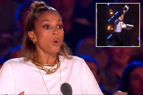 Britain’s Got Talent shock as contestant falls off the stage and crashes into a cameraman during audition