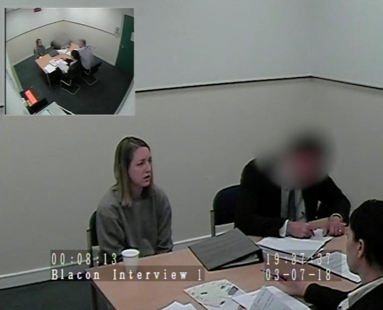 Police interview footage of Lucy Letby.