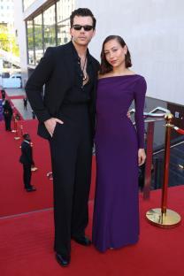Luke Newton and Antonia Roumelioti at the BAFTA Television Awards.