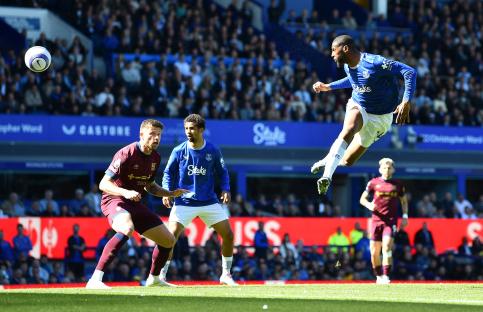 Everton's Beto scoring a goal.