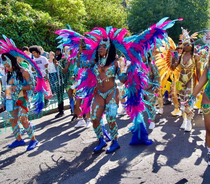 Revellers at Notting Hill Carnival.
