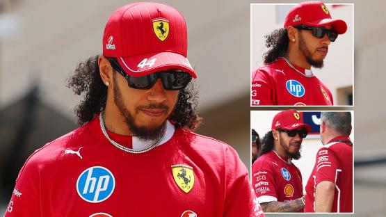 Lewis Hamilton arrives in Bahrain with natural-curled new hairstyle as F1 fans say ‘can we take a moment’