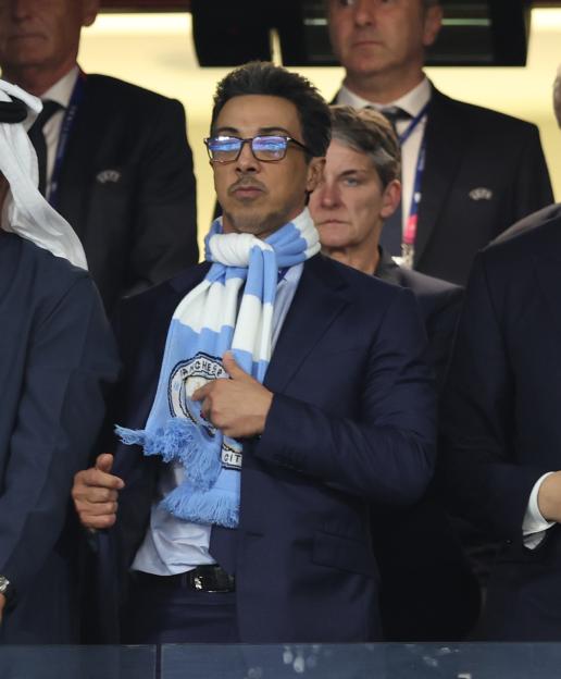 Sheik Mansour, Manchester City owner, at the Champions League Final.