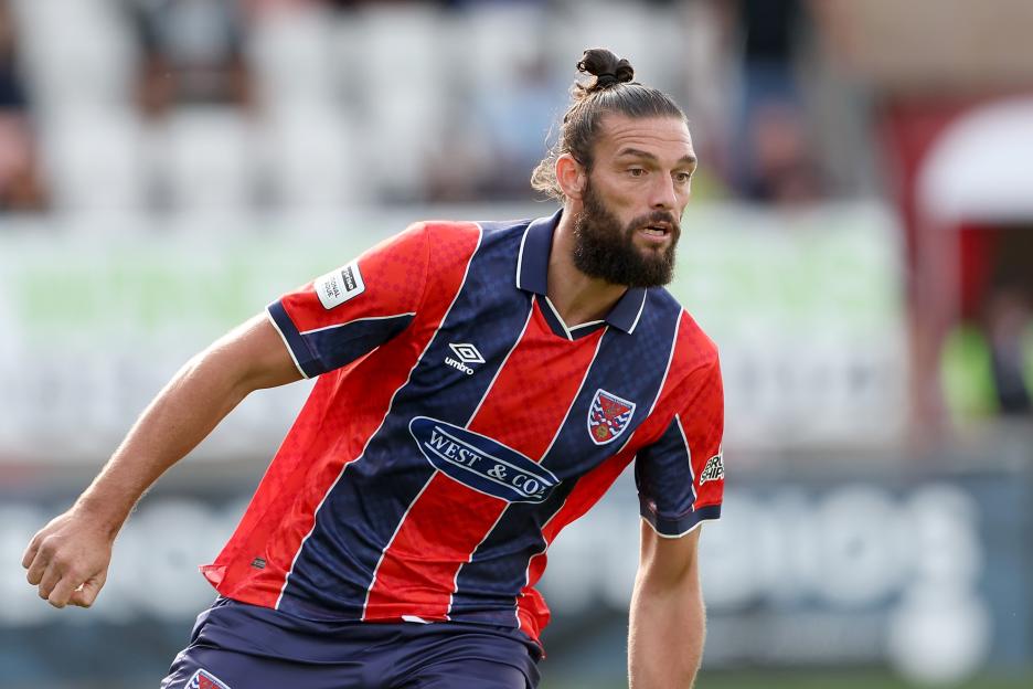 Andy Carroll SENT OFF on long-awaited full debut for Dagenham & Redbridge as fans say ‘back to Ibiza again’
