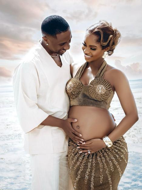 Priscilla Ojo Rocks Her Baby Bump in Stunning Zanzibar Photos with Juma Jux