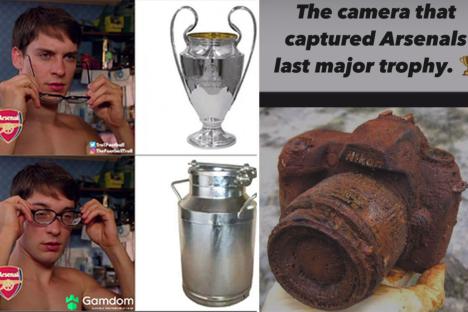 ‘Next Season FC’ – Rival fans brutally mock Arsenal after they go trophyless again following Champions League KO to PSG
