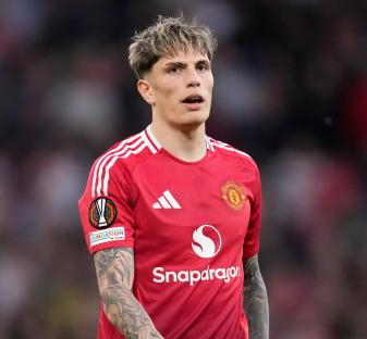 Alejandro Garnacho of Manchester United during a UEFA Europa League match.
