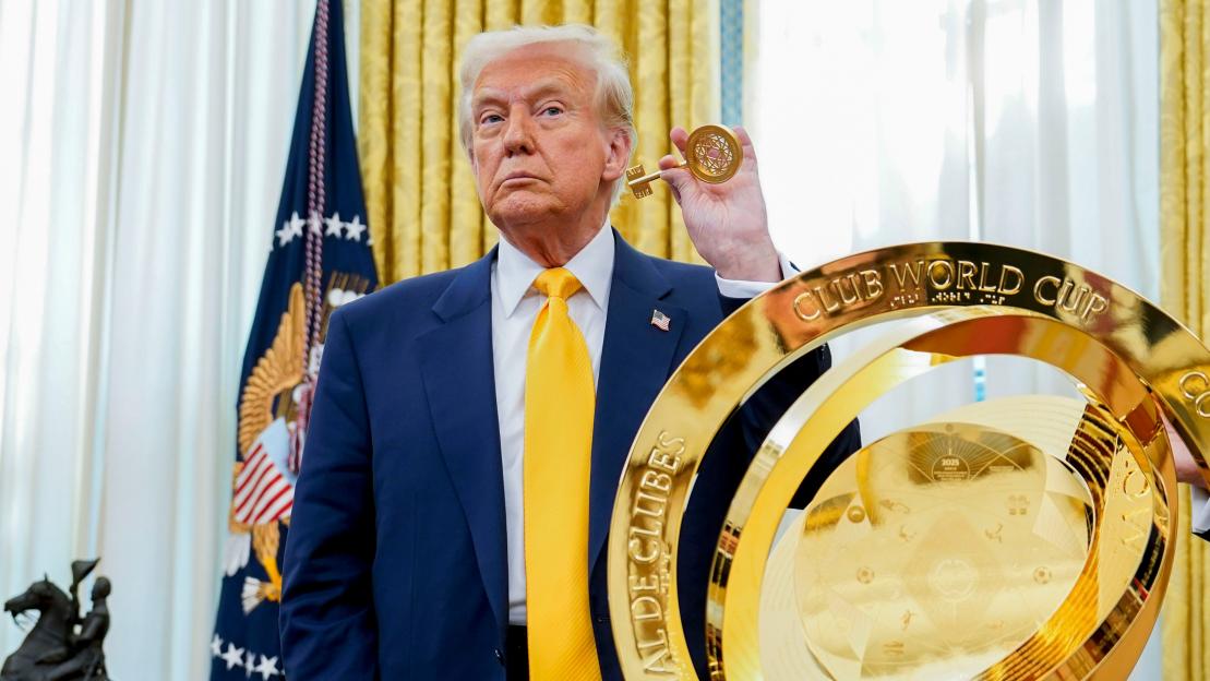Donald Trump reveals he’s KEEPING Club World Cup trophy after gatecrashing Chelsea celebrations as Blues get replica