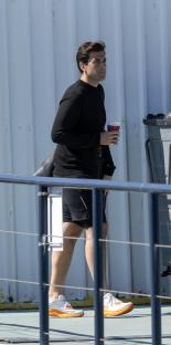 James Argent walking at Brighton Marina.