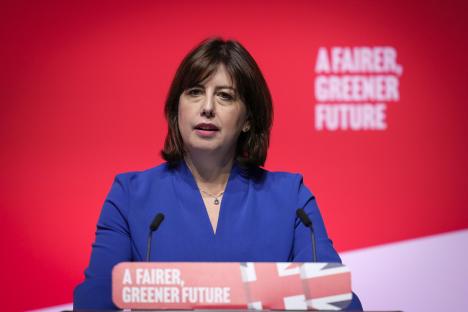 Lucy Powell, Labour's Shadow culture secretary, giving a speech at the Labour Party Conference.