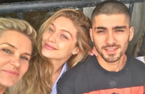 Photo of Yolanda Hadid, Gigi Hadid, and Zayn Malik.