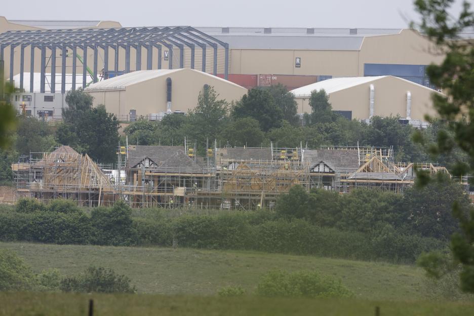 Construction of the Harry Potter set at Leavesden Studios.