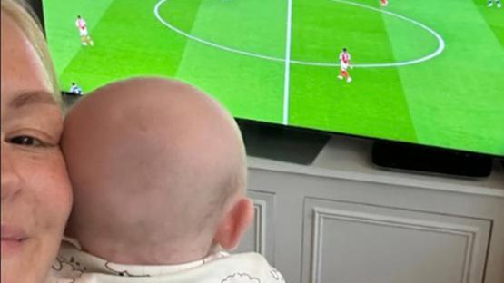 Laura Woods announces shock TV return as she watches Arsenal vs PSG with new baby boy Leo