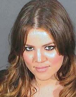 Khloe Kardashian mugshot from 2007 DUI arrest.