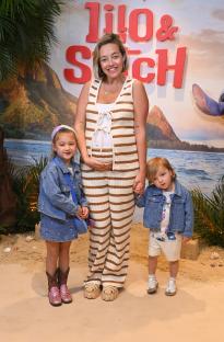 Kelsey Parker with her children at the Lilo & Stitch UK special screening.