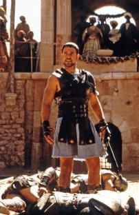 Russell Crowe as a gladiator in the film Gladiator.