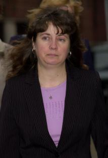 Angela Cannings leaving Winchester Crown Court.