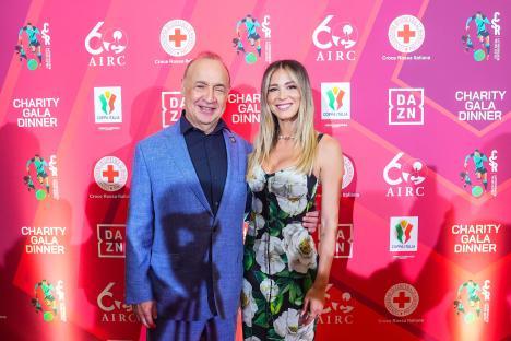 Len Blavatnik and Diletta Leotta at a charity gala dinner.