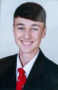 Photo of Jay Slater in his school uniform.
