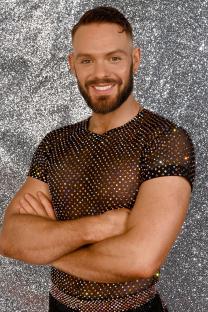 Portrait of John Whaite backstage at the Utilita Arena Birmingham.