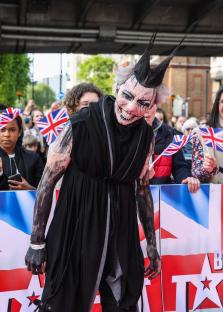 Auzzy Blood at the Britain's Got Talent red carpet.