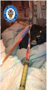 Sword found on a mobile phone belonging to one of the killers of Shawn Seesahai.