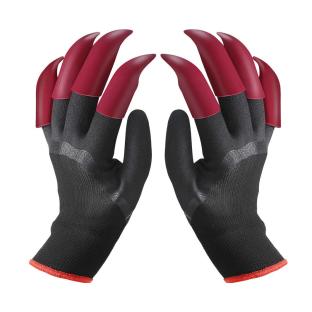 Pair of waterproof gardening gloves with claws.