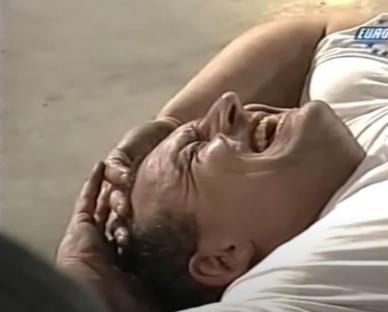 Strongman in pain.