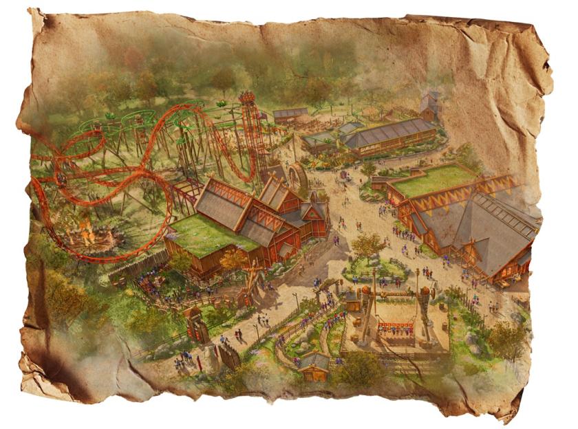 Illustration of Paultons Park's new theme park.