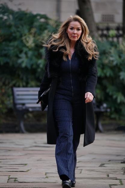Claire Sweeney at Dean Sullivan's funeral.