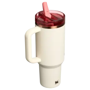 ProTour flip-straw tumbler with handle.