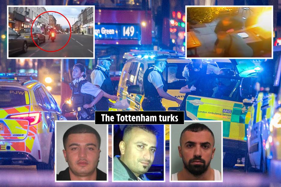 Collage of images related to the Tottenham Turks incident.