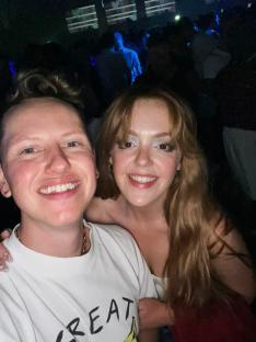 Howell Davies and Lauren from Remember Monday at Eurovision 2025.