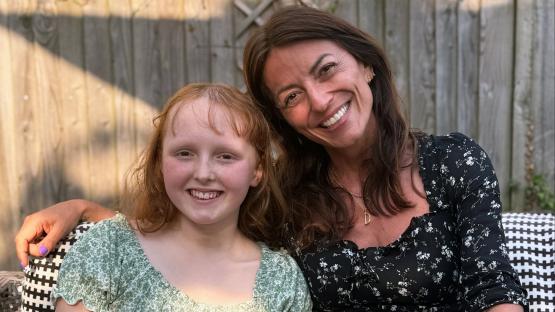 Emotional moment ‘kind’ Davina McCall meets girl, 11, who has brain tumour just like she did
