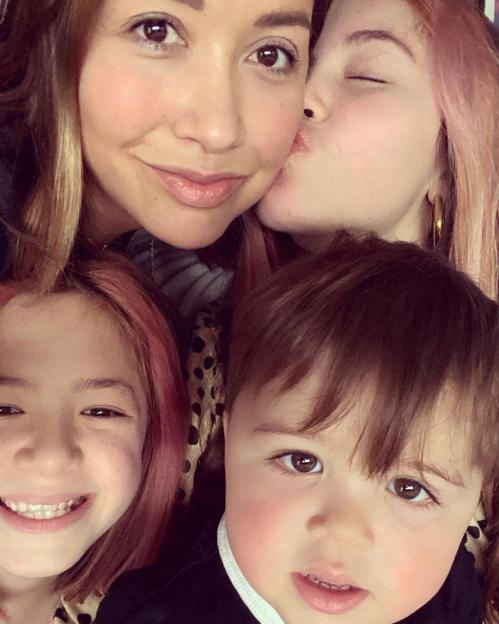 Myleene Klass with her children.