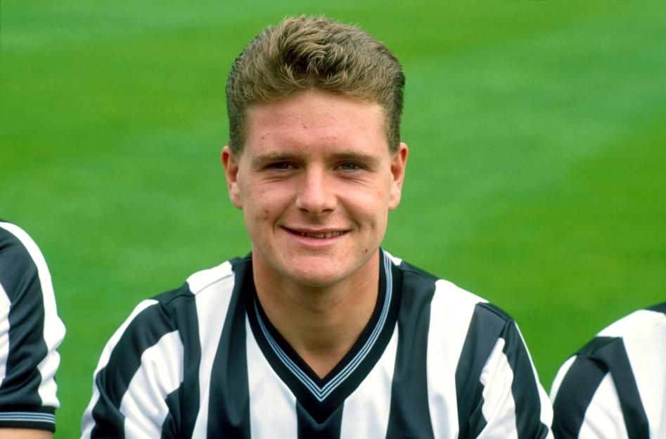 Paul Gascoigne in a Newcastle United kit.