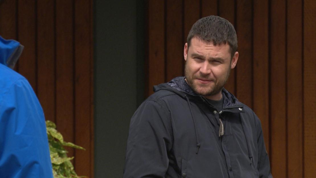 FROM ITV STRICT EMBARGO Print media - No Use Before Tuesday 15th June 2021 Online Media - No Use Before 0700hrs Tuesday 15th June 2021 Emmerdale - Ep 9080.81 Wednesday 23rd June 2021 Bens [SIMON LENNON] thrown when Aaron Dingle [DANNY MILLER] tells him he wants him, not Robert. Picture contact David.crook@itv.com This photograph is (C) ITV Plc and can only be reproduced for editorial purposes directly in connection with the programme or event mentioned above, or ITV plc. Once made available by ITV plc Picture Desk, this photograph can be reproduced once only up until the transmission [TX] date and no reproduction fee will be charged. Any subsequent usage may incur a fee. This photograph must not be manipulated [excluding basic cropping] in a manner which alters the visual appearance of the person photographed deemed detrimental or inappropriate by ITV plc Picture Desk. This photograph must not be syndicated to any other company, publication or website, or permanently archived, without the express written permission of ITV Picture Desk. Full Terms and conditions are available on www.itv.com/presscentre/itvpictures/terms