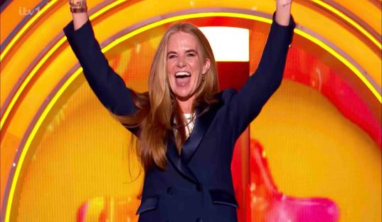 Patsy Palmer being interviewed after being evicted from Celebrity Big Brother.
