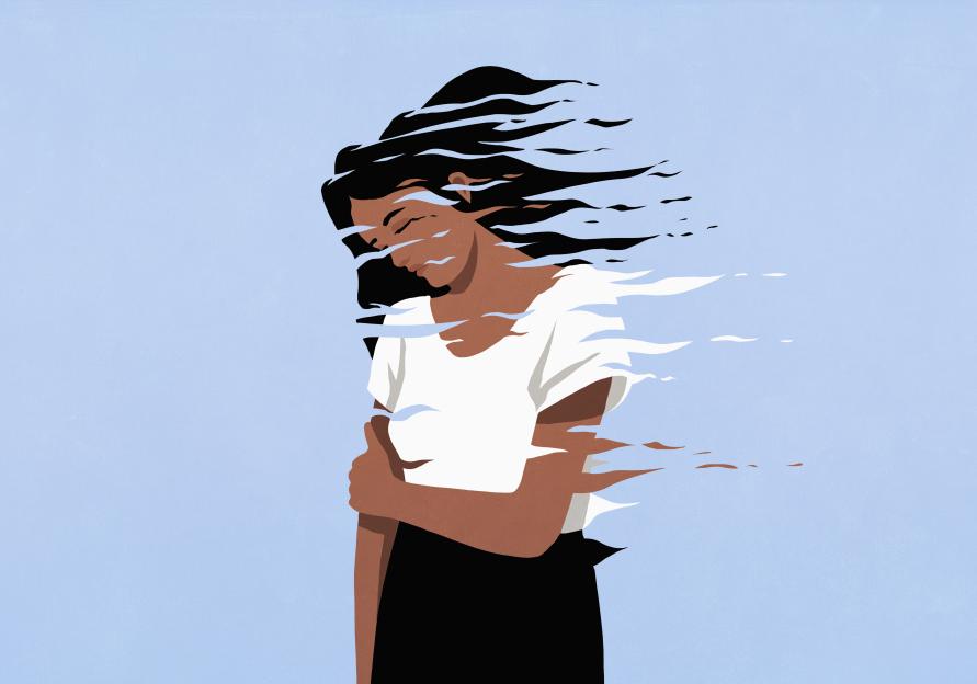 Ripples-distorting-depressed-woman-1014738842