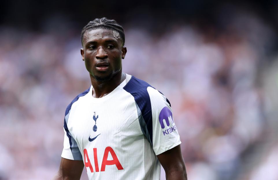 Mohammed Kudus of Tottenham Hotspur in a Premier League match.